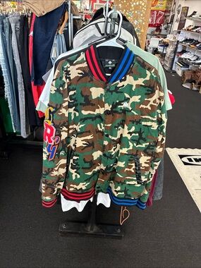 Lifted Research Group All Sport Varsity Jacket Camouflage Rare SZ XL Pre Owned
